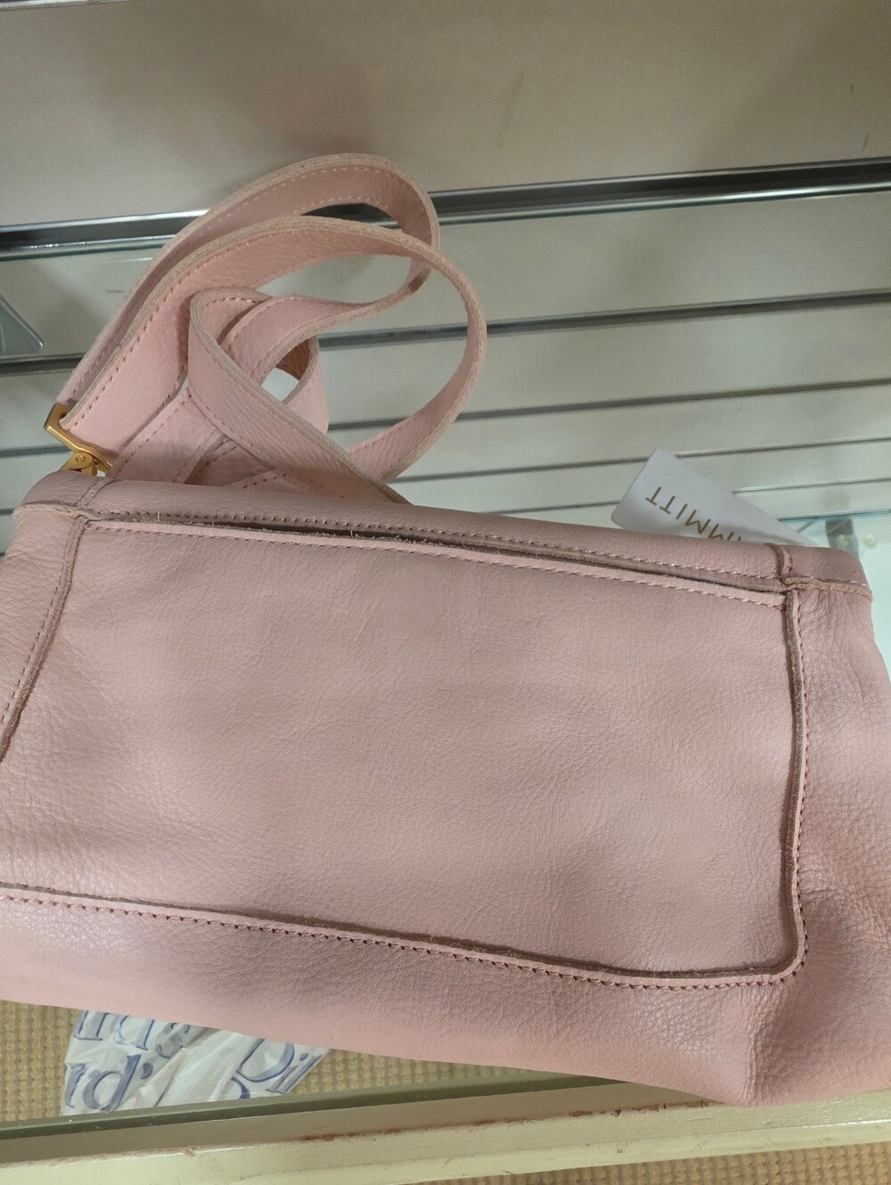 Hammitt Flamingo Leather Shoulder Bag with Gold Studs - Picture 8 of 10